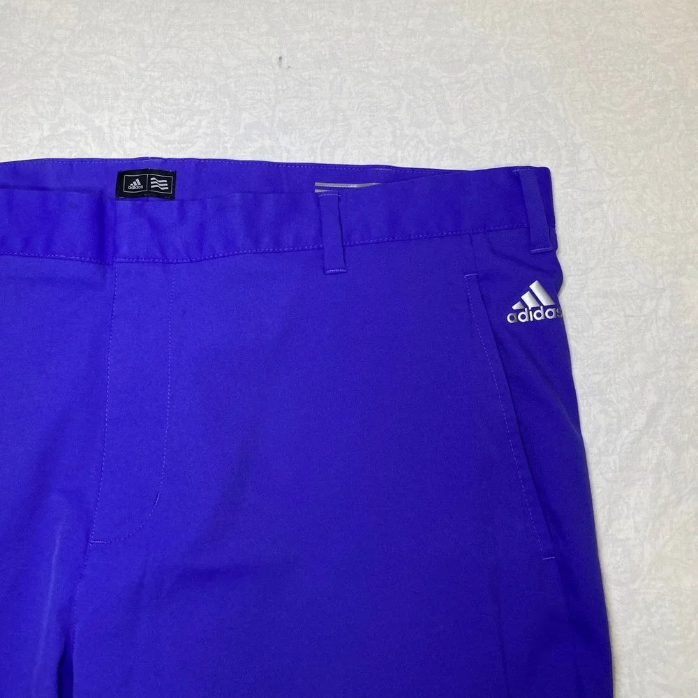 Adidas Golf Pants Men's 38x34 Purple Flat Front Performance Stretch Trousers